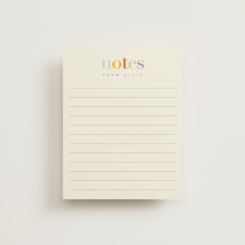 This is a candy kids thank you cards notes with standard by Ellen Schlegelmilch called bold and bright printing on signature in standard