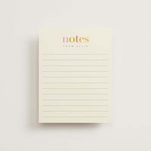 This is a citrus kids thank you cards notes with standard by Ellen Schlegelmilch called bold and bright printing on signature in standard