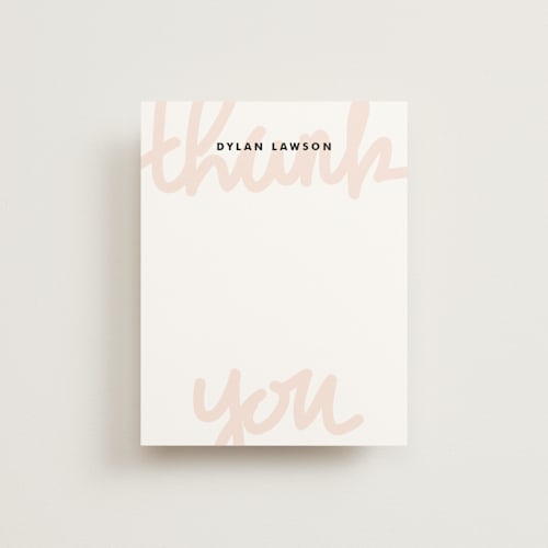 This is a petal kids thank you cards notes with standard by Kimberly FitzSimons called hand lettered printing on signature in standard