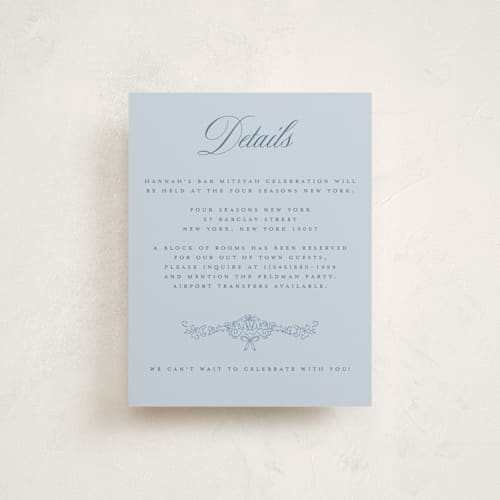 This is a provincial bar mitzvah bat mitzvah invitations with standard by Jenna Holcomb called regency printing on signature in standard