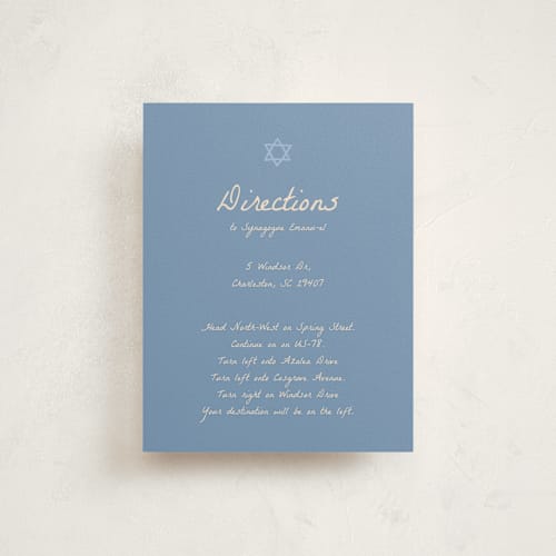This is a sky bar mitzvah bat mitzvah invitations with standard by Stephanie Heinrich Godbout called framed star of david printing on signature in standard