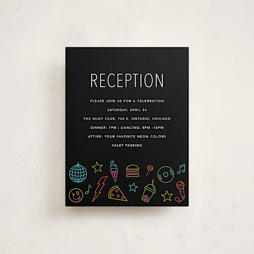 This is a candy bar mitzvah bat mitzvah invitations with standard by Brandy Folse called neon vibes printing on signature in standard