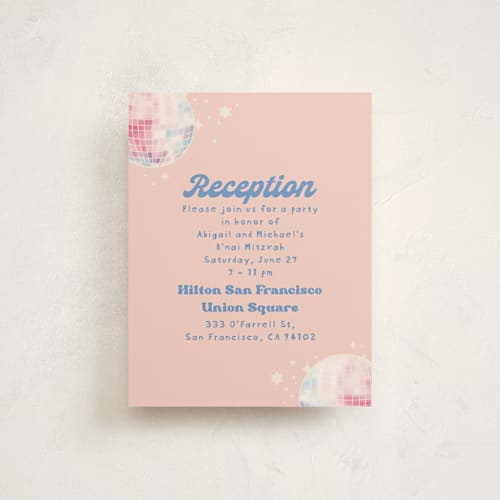This is a candy bar mitzvah bat mitzvah invitations with standard by Creo Study called to the disco printing on signature in standard