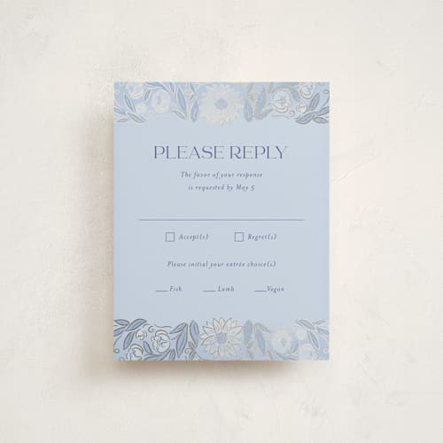 This is a sky bar mitzvah bat mitzvah invitations with foil pressed by Simona Camp called blooming mitzvah printing on signature in standard