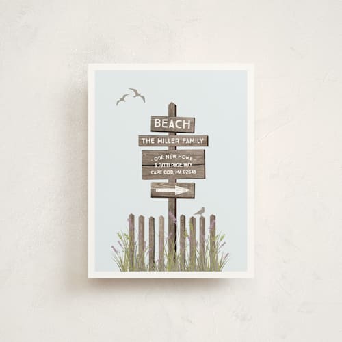 This is a sky moving announcements with standard by Michelle Poe called by the shore printing on signature in standard