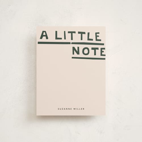 This is a ash personalized stationery thank you cards with standard by Sumak Studio called a little note printing on signature in 4.25x5.5