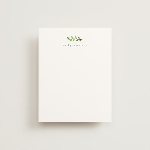 This is a coal personalized stationery thank you cards with standard by Brianne Larsen called fern printing on signature in 4.25x5.5