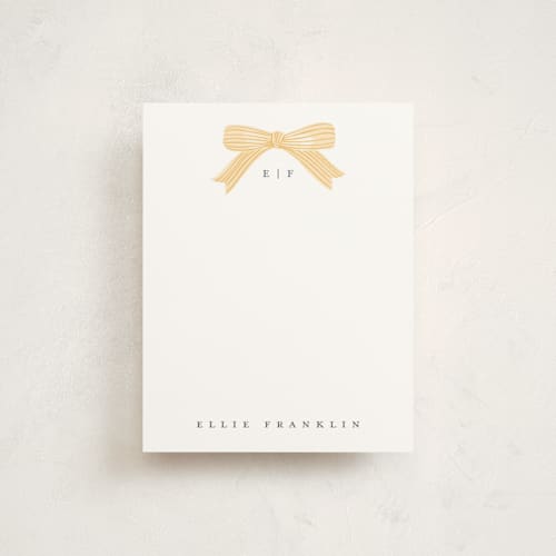 This is a buttercup personalized stationery thank you cards with standard by Paper Raven Co. called delicately printing on signature in 4.25x5.5