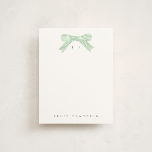 This is a clover personalized stationery thank you cards with standard by Paper Raven Co. called delicately printing on signature in 4.25x5.5