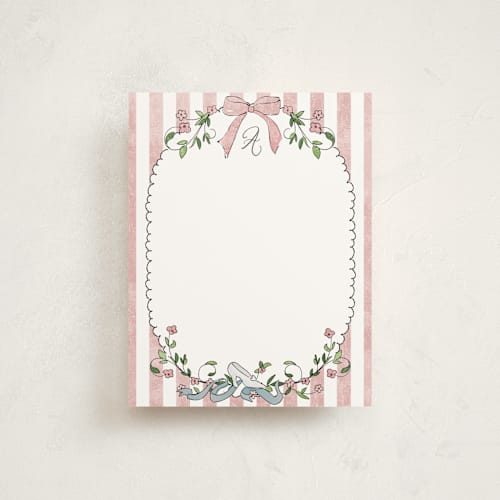 This is a rose personalized stationery thank you cards with standard by Kamala Nahas called disney princess cinderella dress up printing on signature in 4.25x5.5