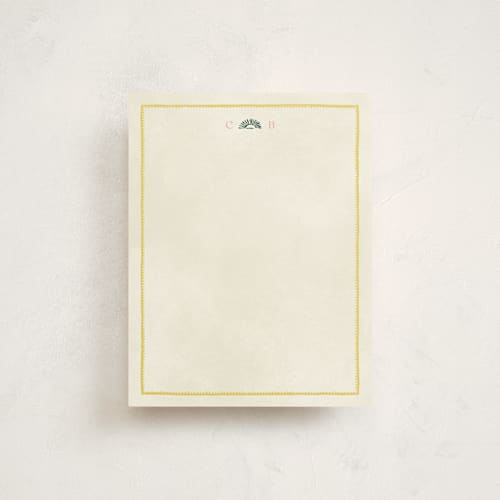 This is a island citrus personalized stationery thank you cards with standard by Pixel and Hank called coastal drift printing on signature in 4.25x5.5