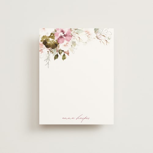 This is a spring personalized stationery thank you cards with standard by Phrosné Barwood called beautiful spring printing on signature in 4.25x5.5