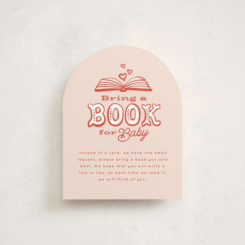 This is a cherry pie baby shower insert cards with standard by Jessie Steury called cute country bbq printing on signature in standard