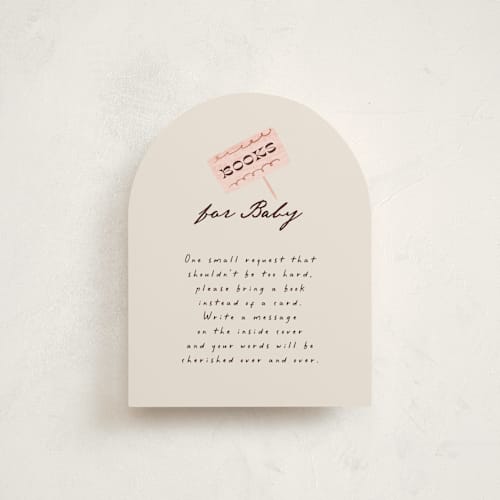 This is a cream baby shower insert cards with standard by Gwen Bedat called kangaroo pop printing on signature in standard