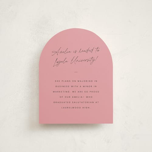 This is a peony graduation insert cards with standard by Sara Hicks Malone called charm printing on signature in standard