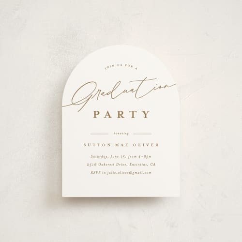 This is a golden graduation insert cards with standard by Carolyn MacLaren called celebratory printing on signature in standard