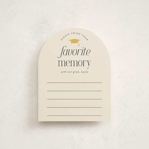 This is a marigold graduation insert cards with standard by Louise Kay called earned it printing on signature in standard