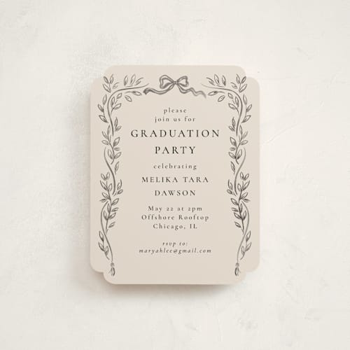 This is a ink graduation insert cards with standard by Petra Kern called chic printing on signature in standard