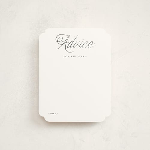 This is a cotton graduation insert cards with standard by Carmia Jordaan called swooping printing on signature in standard