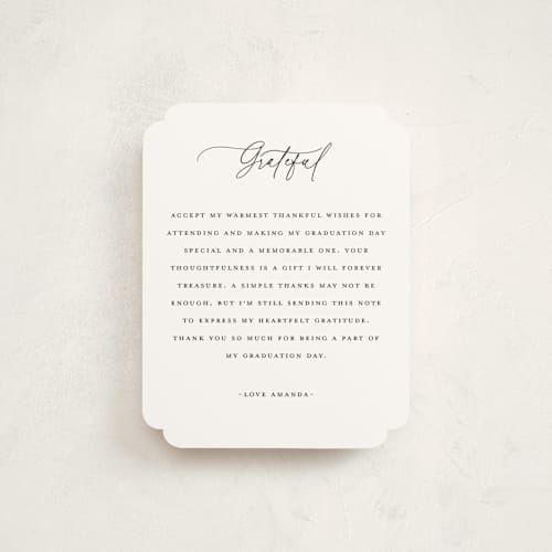 This is a onyx graduation insert cards with standard by Benita Crandall called the trio printing on signature in standard