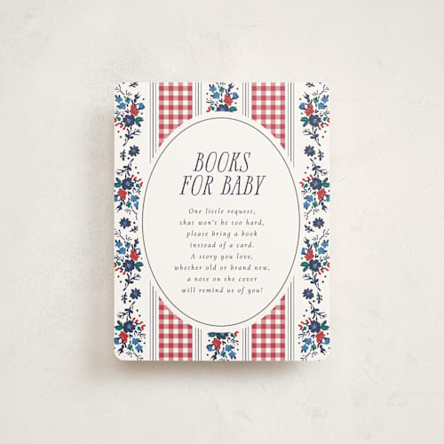 This is a tomato baby shower insert cards with standard by Emily Sabol Goss called pattern mix printing on signature in standard