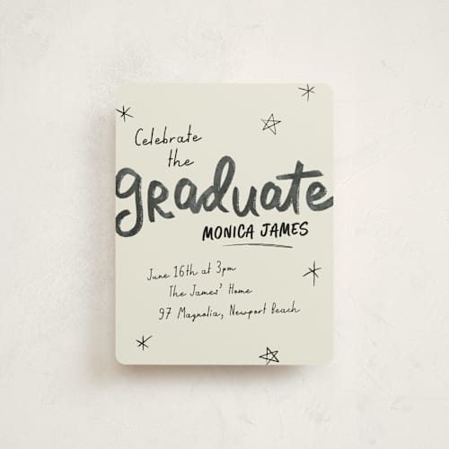 This is a onyx graduation insert cards with standard by Stacey Day called marker printing on signature in standard