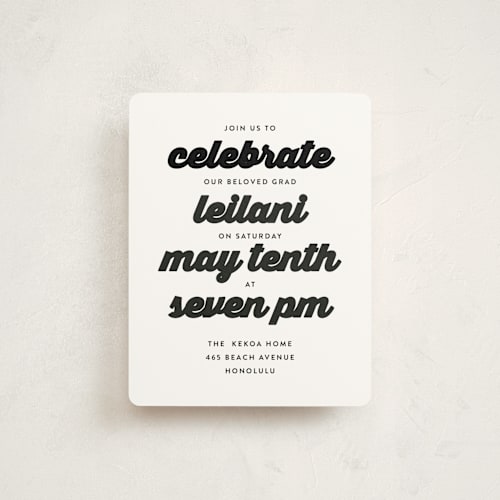 This is a cloud graduation insert cards with standard by Lori Wemple called name printing on signature in standard