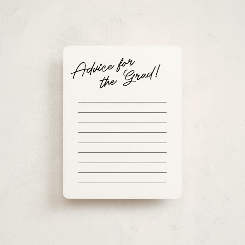 This is a snow graduation insert cards with standard by Pixel and Hank called jot printing on signature in standard