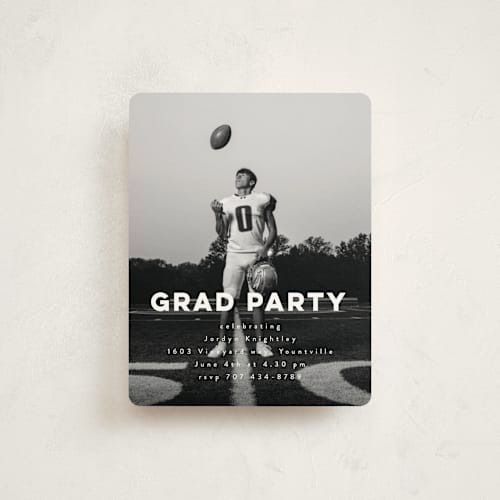 This is a eggshell graduation insert cards with standard by Benita Crandall called the modernist printing on signature in standard