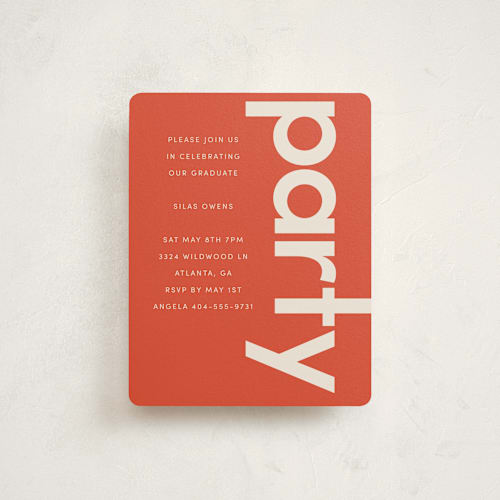 This is a tomato graduation insert cards with standard by Morgan Kendall called film strip printing on signature in standard