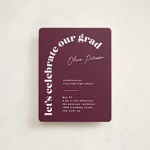 This is a cotton graduation insert cards with standard by Creo Study called casual chic printing on signature in standard
