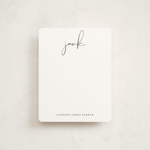 This is a midnight kids thank you cards notes with standard by Lehan Veenker called just me printing on signature in standard