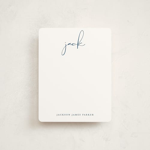 This is a marine kids thank you cards notes with standard by Lehan Veenker called just me printing on signature in standard