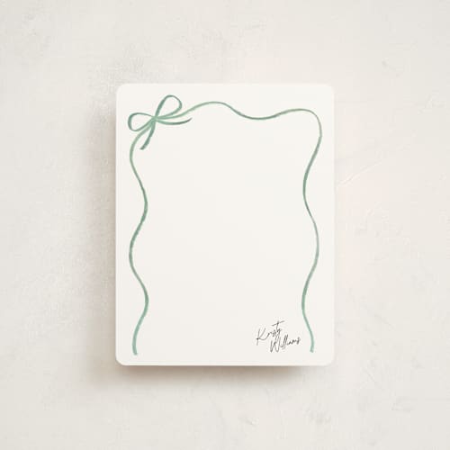 This is a melon kids thank you cards notes with standard by Olivia Williams called painted bow printing on signature in standard