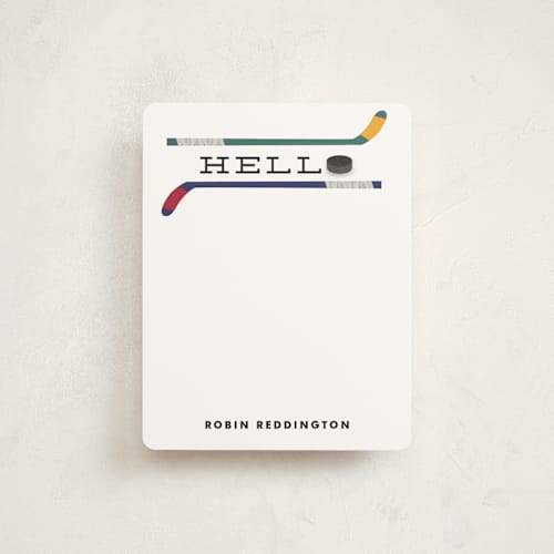 This is a face off kids thank you cards notes with standard by Jennifer Thomke called slap stick printing on signature in standard