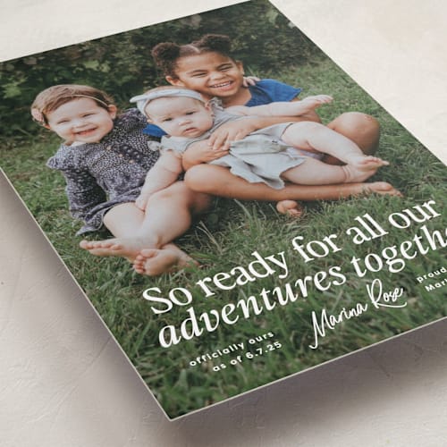 This is a cloud birth announcements with standard by Erin L. Wilson called together printing on smooth signature in standard