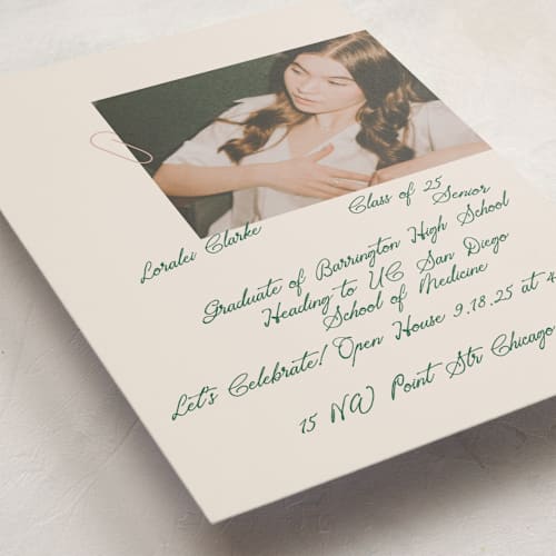 This is a kaitoke graduation invitations with standard by Phrosné Barwood called my finest diary scribble printing on recycled smooth signature in standard
