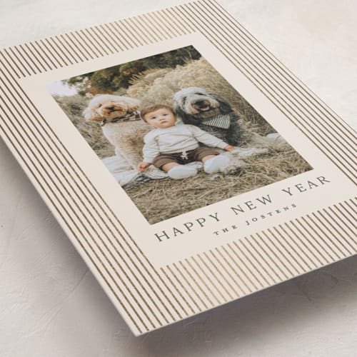 This is a balsam foil pressed holiday cards with foil pressed by Kristie Kern called the prep printing on recycled smooth signature in standard
