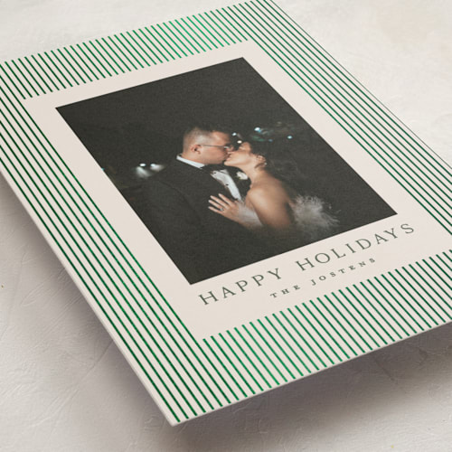 This is a balsam foil pressed holiday cards with foil pressed by Kristie Kern called the prep printing on recycled smooth signature in standard