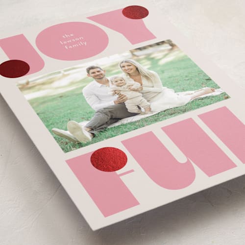 This is a candied grapefruit foil pressed holiday cards with foil pressed by Lori Wemple called pop joy printing on recycled smooth signature in standard