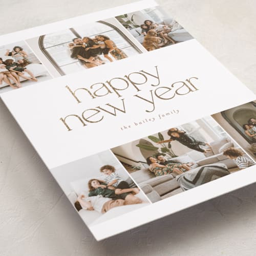 This is a ice foil pressed holiday cards with foil pressed by chocomocacino called toucinho do ceu printing on recycled smooth signature in standard