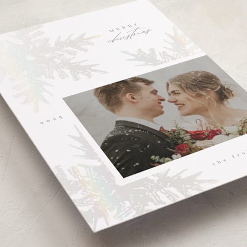 This is a snowball gloss press holiday cards with gloss press by Angela Garrick called falling snow printing on recycled smooth signature in standard
