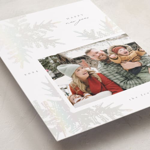 This is a snowball gloss press holiday cards with gloss press by Angela Garrick called falling snow printing on recycled smooth signature in standard