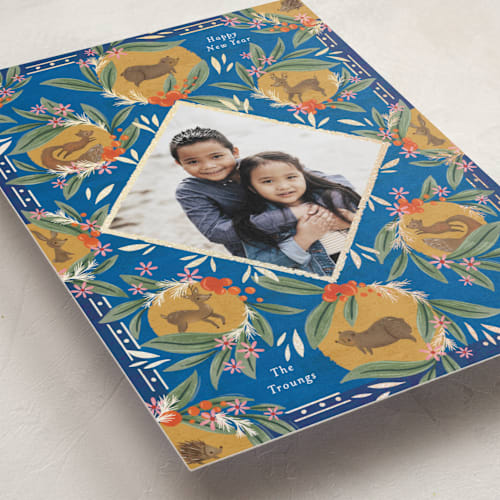 This is a azure met with foil pressed by Jackie Crawford called belles heures printing on recycled smooth signature in standard