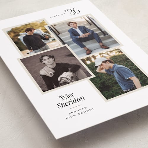 This is a cloud graduation announcements with standard by Jennifer Wick called seventeen printing on recycled smooth signature in standard