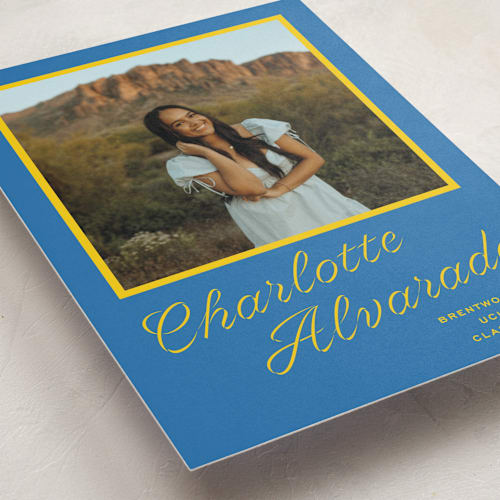 This is a ocean graduation announcements with standard by Megan Davis called cotillion printing on recycled smooth signature in standard