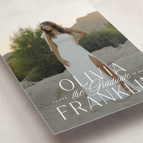 This is a pearl graduation announcements with standard by Paper Raven Co. called lovely day printing on recycled smooth signature in standard