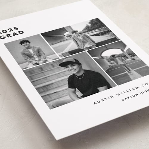This is a storm cloud graduation announcements with standard by Olivia Raufman called fourth quarter printing on recycled smooth signature in standard