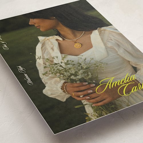 This is a citron graduation announcements with standard by Cleghorn Creative called classic pop printing on recycled smooth signature in standard