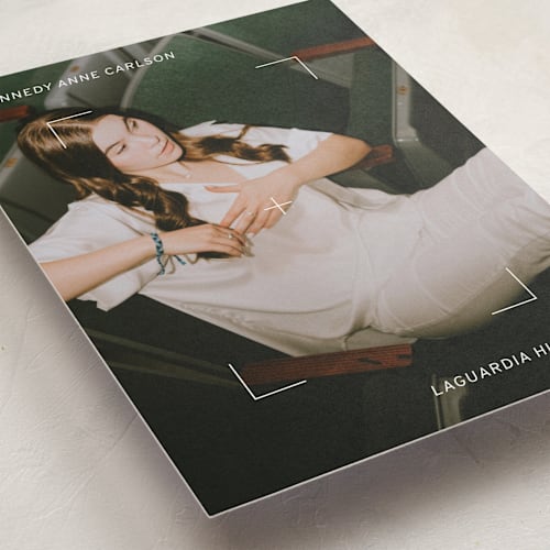 This is a cloud graduation announcements with standard by Meggy Masters called focus printing on recycled smooth signature in standard